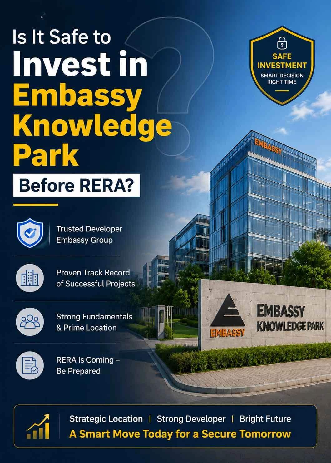 Embassy Knowledge Park EOI amount apartments villas before RERA